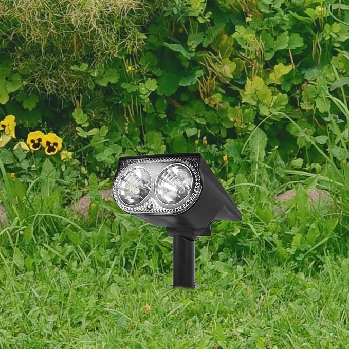 Toyvian Solar Spot Lights Outdoor 2led Warm White Waterproof Landscape Lighting for Garden Yard Patio Tree Pathway | Lumora
