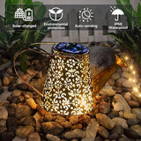 Solar Watering Can Garden Lights - Solar Lights Outdoor Garden Ornaments Waterproof Large Yard Statues Retro Copper | Lumora