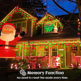 33ft Icicle Lights for Outside, Red and Green Christmas Lights Outdoor Indoor, 400 LED Twinkle String Lights with | Lumora