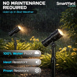 Outdoor Solar Spotlight, 2 Pack with 15" Panel - Waterproof LED, Easy to Install, Adjustable Height Outdoor Solar | Lumora
