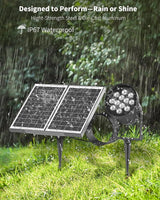 Ofuray Solar Spot Lights Outdoor, RGB Color Changing with 8 Lighting Modes, IP67 Waterproof Landscape Lights 9.8ft | Lumora