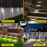 ROSHWEY Solar Lights Outdoor, 10 Pack 30 LED Fence Lights Waterproof Solar Powered Deck Post Lamps Stainless Steel | Lumora
