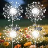 Garden Outdoor Lights, 4 Pack 120 LED Solar Garden Lights Fairy Lights Outdoor Waterproof Decorative Solar Firework | Lumora
