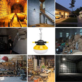 [3-Prong] 100ft LED Construction String Lights, 100W 14000lm LED String Work Lights - Outdoor Security Flood Light | Lumora