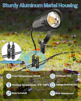 HIBOITEC Low Voltage Landscape Lighting 1200LM 12W with Connectors 100W Transformer - Outdoor Security Flood Light | Lumora