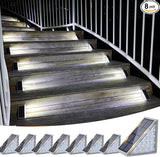 VOLISUN Solar Stair Lights 8 Pack, Solar Step Lights Waterproof IP67, Outdoor Step Light with 13 LEDs, Outdoor | Lumora