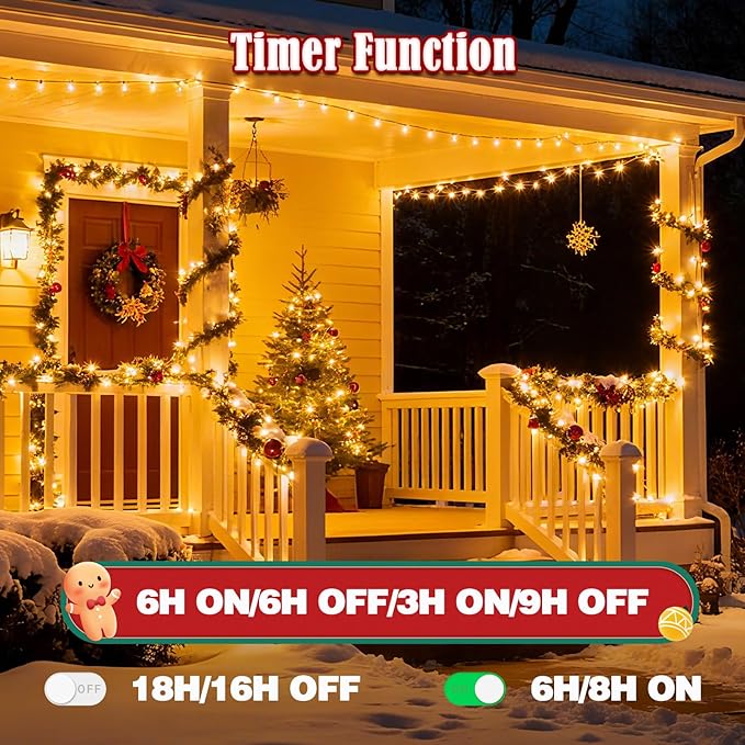 2026 New Voice Control 88ft 240LED Smart String Lights Outdoor/Indoor | String Lights with Remote, 12Modes, 7Voice Commands & Timers, Christmas Twinkle Light for Xmas Tree Decor (Warm White)