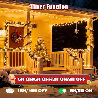 2026 New Voice Control 88ft 240LED Smart String Lights Outdoor/Indoor | String Lights with Remote, 12Modes, 7Voice Commands & Timers, Christmas Twinkle Light for Xmas Tree Decor (Warm White)