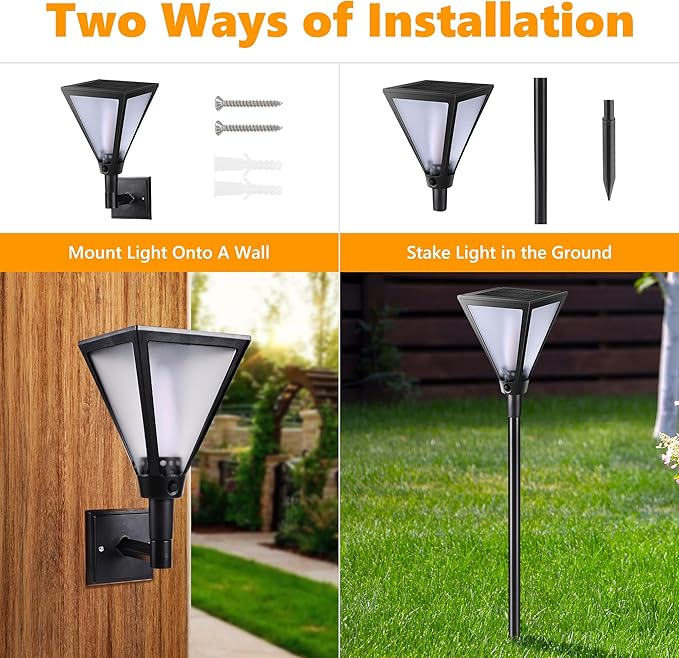 iBaycon 2 Pack 28" Solar Flame Torch Lights, Flickering Flame Garden Lights Outdoor Waterproof, Solar Pathway Light | Lumora
