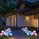Solar Flower Lights - 2 Pack Waterproof Garden Lights with Solar Hydrangea Stake, Decorative - Outdoor Path Light | Lumora
