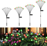 Solar Firefly Lights Outdoor Waterproof; 8 Modes Red and Green Firefly Swaying Solar Garden Lights Stakes for | Lumora
