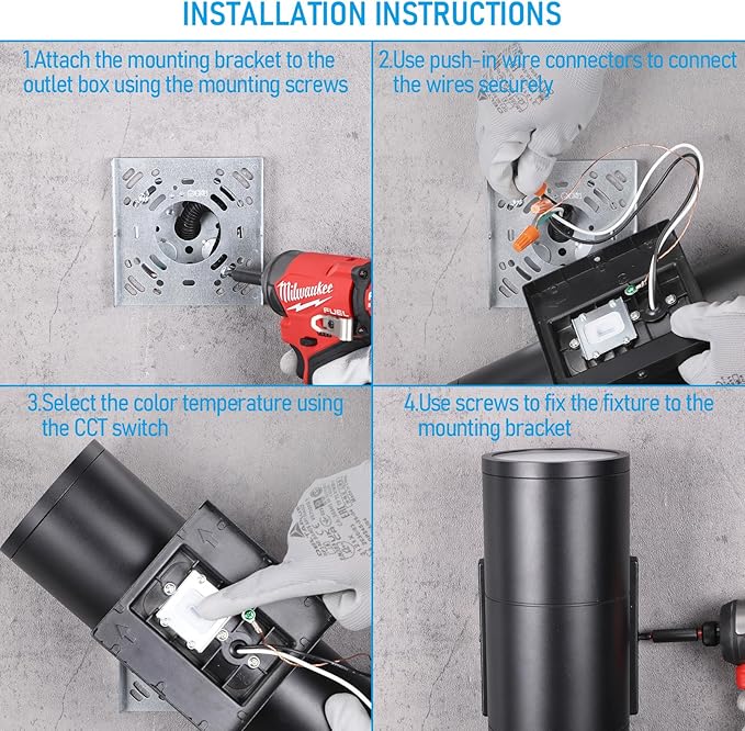 LEONLITE 12 Inch 5CCT LED Cylinder Up Down Wall Light Outdoor, 120-277V Dimmable Aluminum Waterproof High-end Wall | Lumora