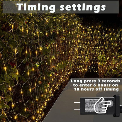 Eueasy LED Lights Outdoor Fairy Lights Chandelier - 360L Gazebo Net Lights with 8 Lighting Modes, 12×12 FT Chandelier for Pergolas，Wedding, Bush, Christmas