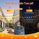 Stright Solar String Light for Outside 120FT with with USB Charging & Remote, Weatherproof Shatterproof LED G40 | Lumora