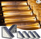 DAMINY Solar Step Light for Outside,2CCT(Warm & Cool),2 Lighting Modes, Stair Light Outdoor Waterproof IP65,Solar | Lumora