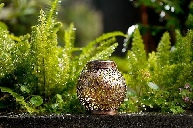 Garden Solar Lights Multi-Color Changing LED Flower Stake Light Decorative Landscape Lawn Yard Outdoor Lights The Length is About 145*145*155mm/6 *6*6inch