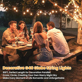 Bosceos 80FT Outdoor G40 LED Globe String Lights Dimmable Waterproof Shatterproof Light Strings with 40 Bulbs | Lumora