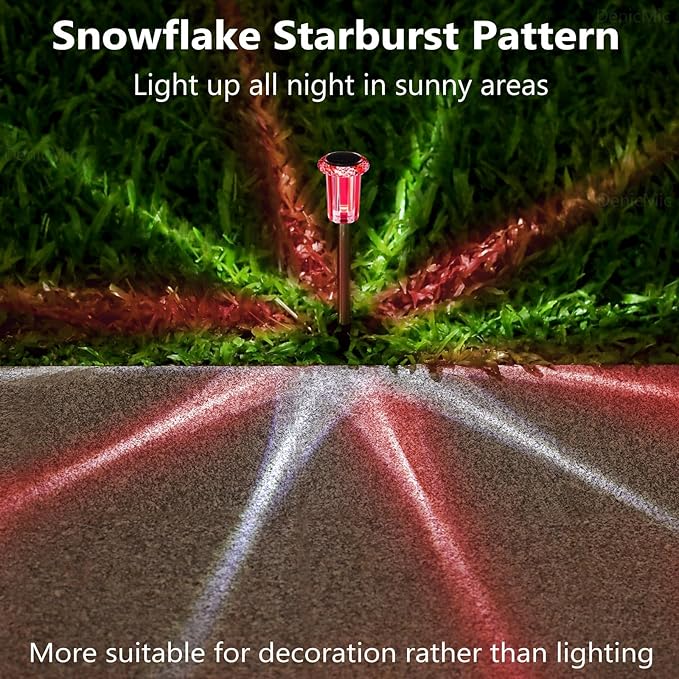 DenicMic Solar Lights Outdoor 10 Pack Waterproof Color LED Stainless Steel Stake Outside Lights for Yard Pathway | Lumora