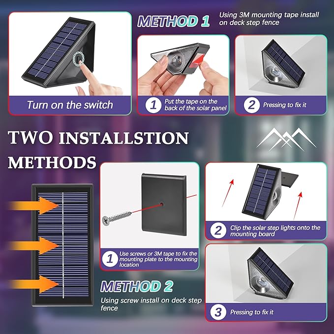 SOLPEX Solar Stair Lights Outdoor Waterproof IP65, Solar Step Lights for Outside, Outdoor Stair Lights for Step | Lumora