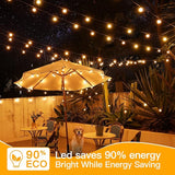 Ollny 50FT Outdoor String Lights, Waterproof Connectable Shatterproof Outside Light with 25 Edison + 2 Spare LED | Lumora