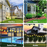 10Ft String Light Poles 4 Pack,Light Poles for Outside Lights,Outdoor with Fence Brackets Hanging Lights,Metal | Lumora