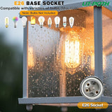 LIT-PaTH Dusk to Dawn Outdoor Wall Lantern, Wall Sconce Waterproof Porch Lighting Fixture, E26 Base, Aluminum | Lumora