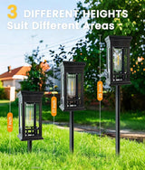 10 Pack Solar Pathway Lights Outdoor, Taller Bright Solar Path Lights Waterproof, Auto On/Off Solar Powered Garden | Lumora