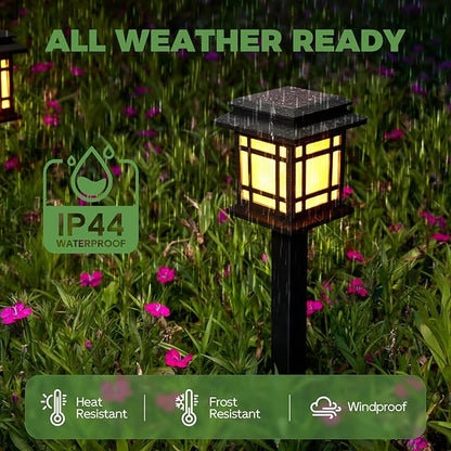 Dream Master Solar Lights Outdoor Waterproof，10 Pack LED Solar Garden Lights，Corrosion Resistant ABS Material Soalr Pathway Lights for Garden, Landscape, Yard, and Pathway Decor