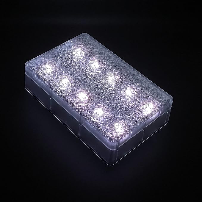 Neutral white 6x9 Solar Paver Lights, Decor Pavement, DIY, +24h lights on, Rechargeable Battery, Strength Polymer, vehicular traffic and water resistent, perfect for sidewalk, Driveway, Pool Deck&more