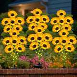 Solar Garden Lights Outdoor, 6 Pack Sunflower Lights with 36 Real Looking Flowers, Waterproof Summer Garden Decor | Lumora