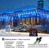 33ft Icicle Lights for Outside, Blue and White Christmas Lights Outdoor Indoor, 400 LED Twinkle String Light with | Lumora