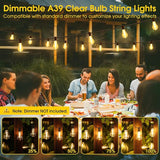 100FT A39 Outdoor String Light Bundle with Dimmer Plug for Patio Backyard Garden Decor | Lumora