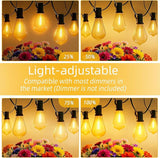 50FT Outdoor String Led Patio Lights 15M Outside Waterproof Light with ST38 Shatterproof Bulb Connectable Hanging | Lumora