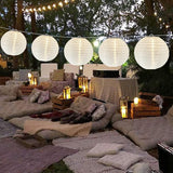 25 FT White Lantern String Lights, Chinese Lanterns with 10 LED G40 Light Bulbs, Plug-in Outdoor String Lights for | Lumora