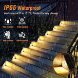 Solar Stair Lights Outdoor Waterproof, 3 in 1 Solar Step Lights for Outside, Dusk to Dawn Step Lights Solar | Lumora