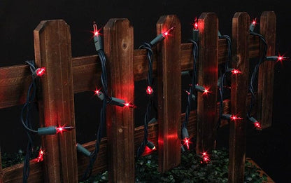LAMPHOME Christmas String Light,100 Count Incandescent Mini String Light in 21.6ft,Indoor/Outdoor 120V UL Certified Mini Light for Christmas,Wedding,Patio Lawn,Home,Garden,Party,Store (Red)