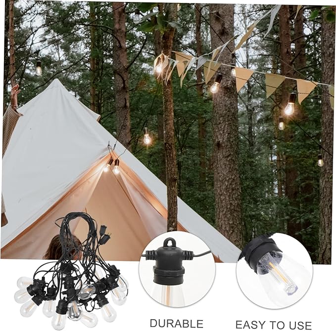 15m Led Camping String Lights Outdoor String Lamp LEDs Wear-Resistant Tent Light for Garden Patio and Festive | Lumora
