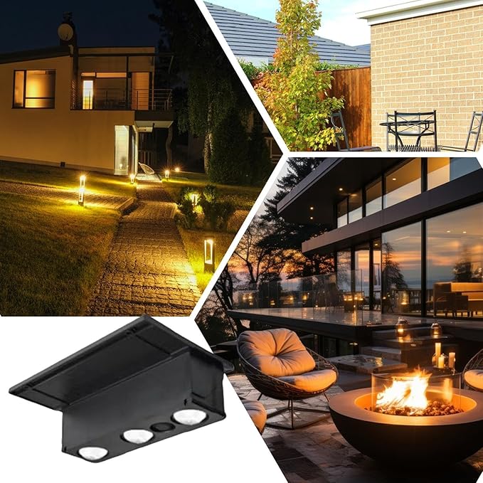 Solar Fence Lights | Automatic Decorative Waterproof Lamp | Stairs Solar Lights - for Outdoor Garden Yard Patio | Lumora