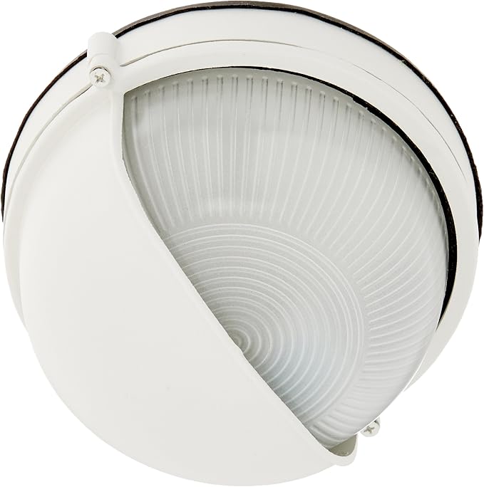 Trans Globe Lighting 4121 WH 8-Inch 1-Light Outdoor Bulkhead, White | Lumora
