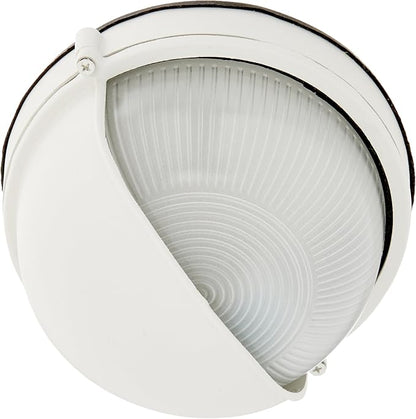 Trans Globe Lighting 4121 WH 8-Inch 1-Light Outdoor Bulkhead, White
