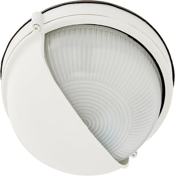 Trans Globe Lighting 4121 WH 8-Inch 1-Light Outdoor Bulkhead, White | Lumora