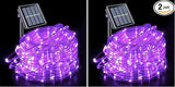JMEXSUSS 200 LED Purple Solar Halloween Lights, 66 ft Rope Lights Outdoor Waterproof, PVC Tube Purple Christmas | Lumora