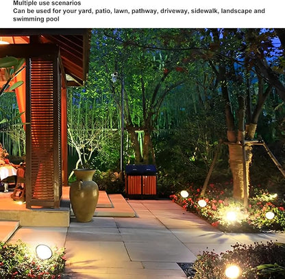 flexman Solar Outdoor Lights, Multiapplication Outdoor Lights Solar Powered, IP55 Solar Pathway Lights for Yard, Patio, Lawn, Pathway, Driveway, Sidewalk, Landscape, Swimming Pool (Warm Light)