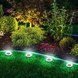 Joomer Solar Ground Lights, 8 Pack 8 LED Solar Lights Outdoor Waterproof IP68 Solar Disc Lights In-Ground Landscape | Lumora