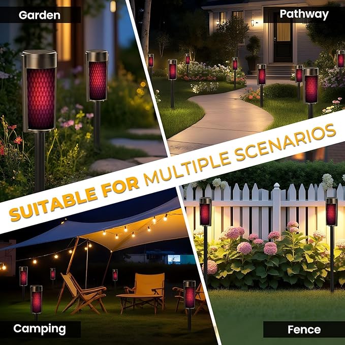 4 Pack Solar Pathway Lights Outdoor Waterproof Bright Purple Mardi Gras Fleur de lis Symbol Quilted Solar Garden Lights LED Landscape Lighting for Yard Walkway Lawn Garden Decor