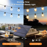 OHLUX 120FT Solar String Lights Outdoor with Remote, Commercial Grade Patio Lights with 52 Shatterproof G40 Globe | Lumora