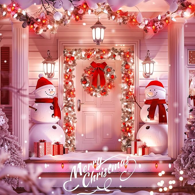 Minetom C9 Christmas String Lights, 200 Ft LED Commercial Outdoor Christmas Lights with 200 Red and Pure White C9 Bulbs, Waterproof Connectable UL Certified for Indoor Roofline Backyard Xmas Decor