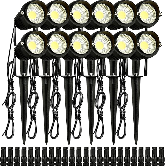 VEVOR Landscape Lighting, 6W Low Voltage LED Landscape Lights, IP66 Waterproof Landscape Spotlights Yard Lawn | Lumora