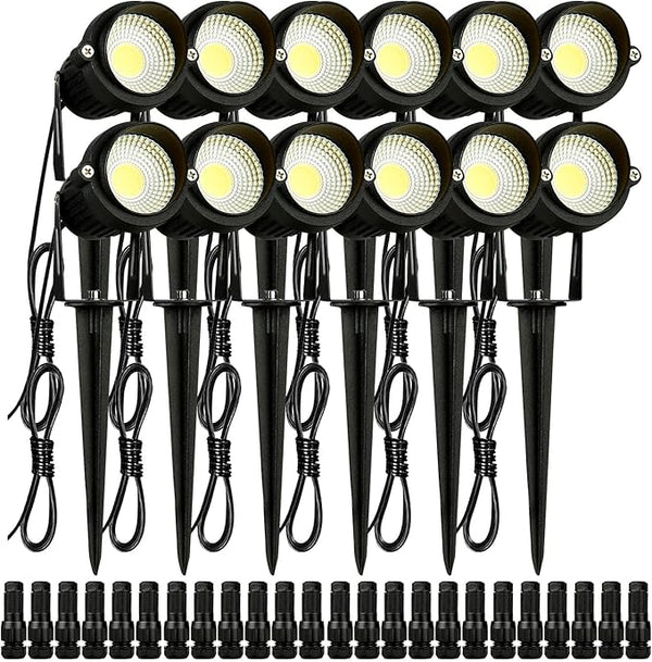 VEVOR Landscape Lighting, 6W Low Voltage LED Landscape Lights, IP66 Waterproof Landscape Spotlights Yard Lawn | Lumora