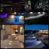 8 Pack 7 inch RGB LED Hardscape Lighting Step Lights Retaining Wall Lights with Color Changing - Outdoor Path Light | Lumora